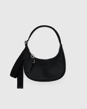 Small Recycled Leather Crescent Bag