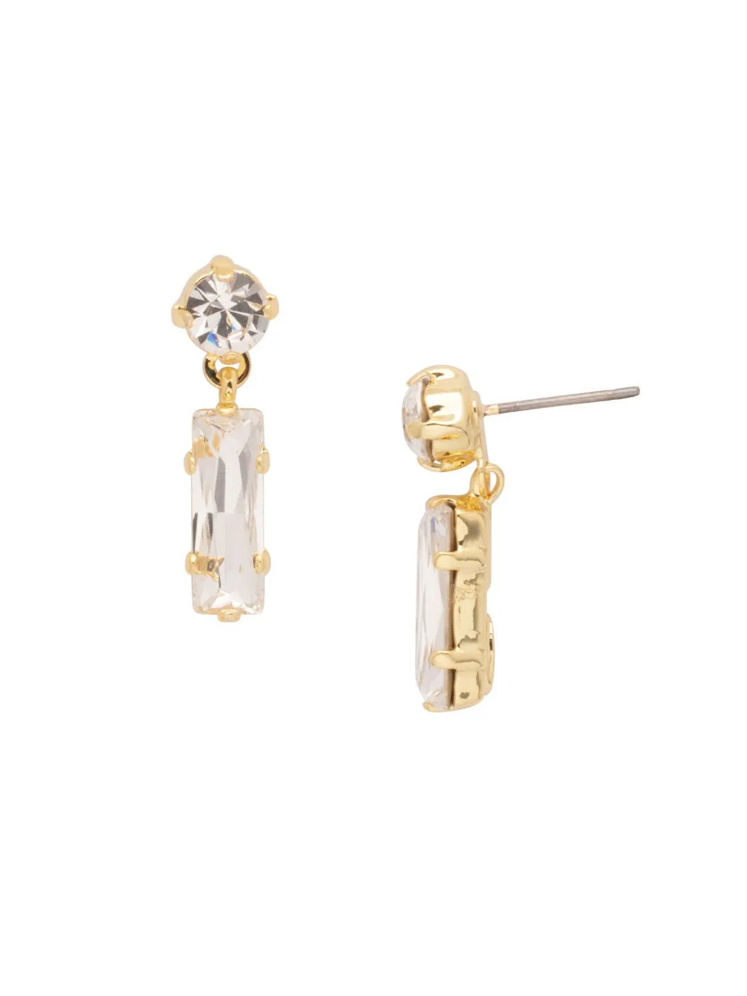 Sorrelli Bindi Studded Dangle Earrings - Bright Gold Crystal