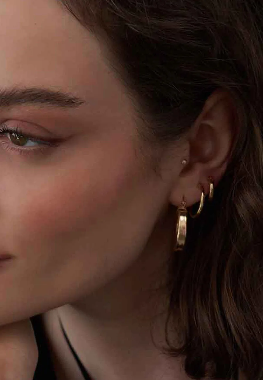 Soul Chunky Gold-filled Tube Hoops