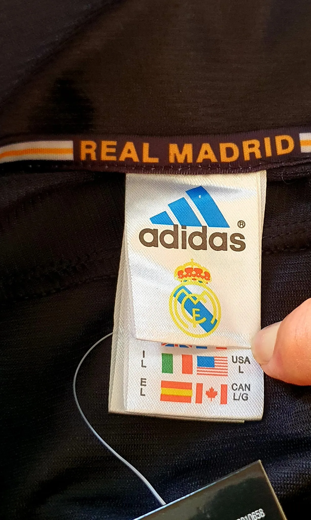 SPANISH LA LIGA REAL MADRID 1999 -2001 UEFA CHAMPIONS LEAGUE AWAY JERSEY ADIDAS SHIRT CAMISETA  LARGE  CODE # 627114  SOLD OUT!!