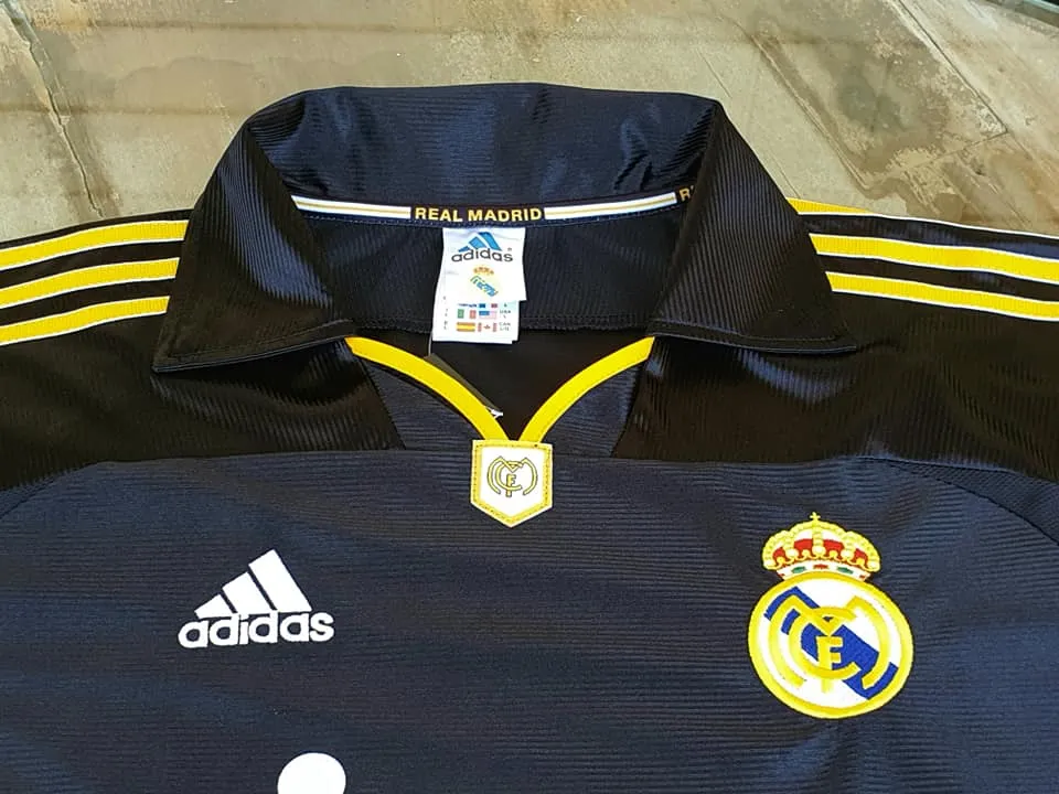 SPANISH LA LIGA REAL MADRID 1999 -2001 UEFA CHAMPIONS LEAGUE AWAY JERSEY ADIDAS SHIRT CAMISETA  LARGE  CODE # 627114  SOLD OUT!!
