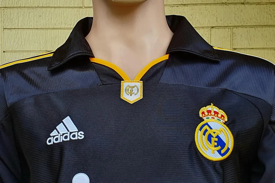 SPANISH LA LIGA REAL MADRID 1999 -2001 UEFA CHAMPIONS LEAGUE AWAY JERSEY ADIDAS SHIRT CAMISETA  LARGE  CODE # 627114  SOLD OUT!!