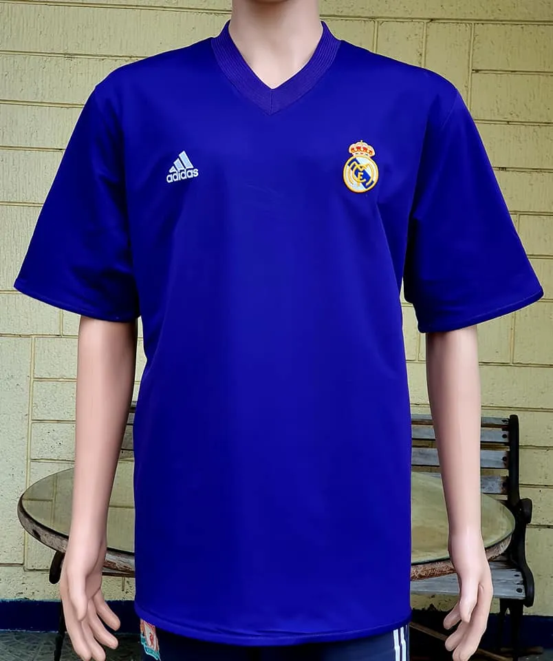 SPANISH LA LIGA REAL MADRID 2002 3RD KIT REVERSIBLE LUIS FIGO 10 JERSEY CENTENNIAL ADIDAS SHIRT CAMISETA  L  SOLD OUT !