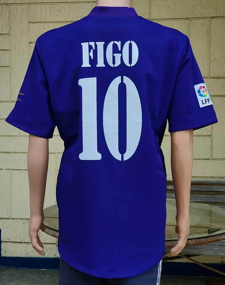 SPANISH LA LIGA REAL MADRID 2002 3RD KIT REVERSIBLE LUIS FIGO 10 JERSEY CENTENNIAL ADIDAS SHIRT CAMISETA  L  SOLD OUT !
