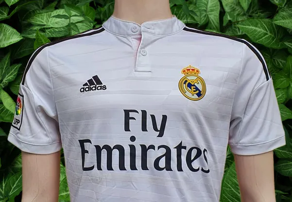 SPANISH LA LIGA REAL MADRID 2014-2015 UEFA SUPER CUP & FIFA CLUB WORLD CUP CHAMPION RONALDO 7 JERSEY ADIDAS SHIRT CAMISETA 13-14 YRS # F49664   SOLD !!