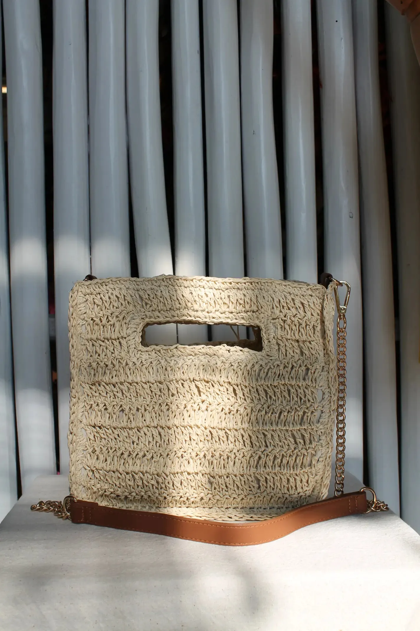 Square Crossbody with Chain Strap