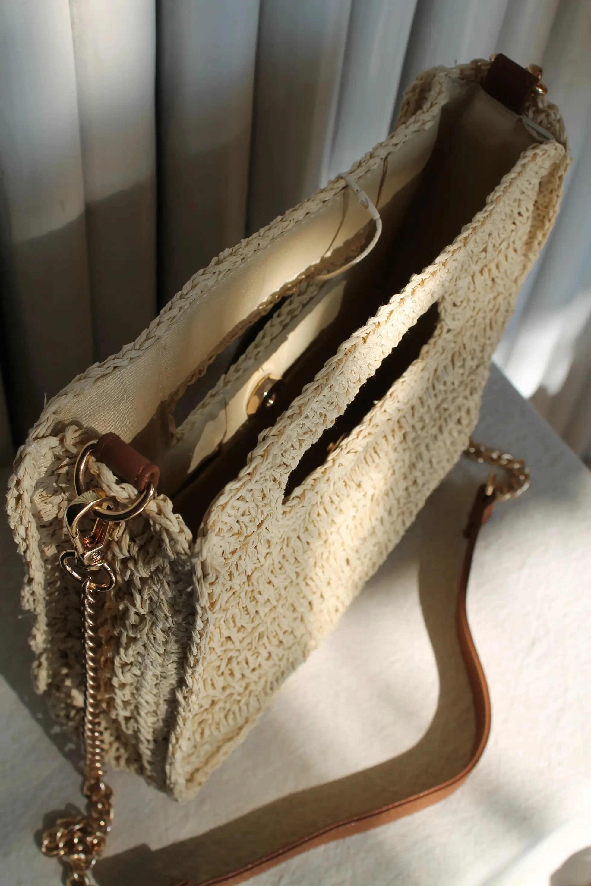 Square Crossbody with Chain Strap