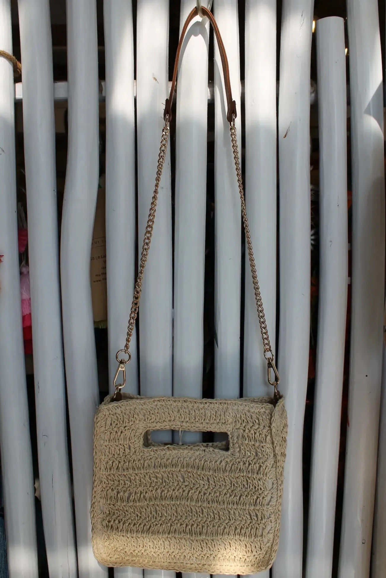 Square Crossbody with Chain Strap