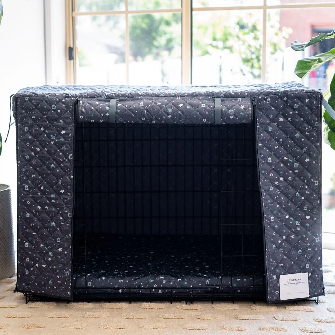 Starry Night Quilted Crate Cover