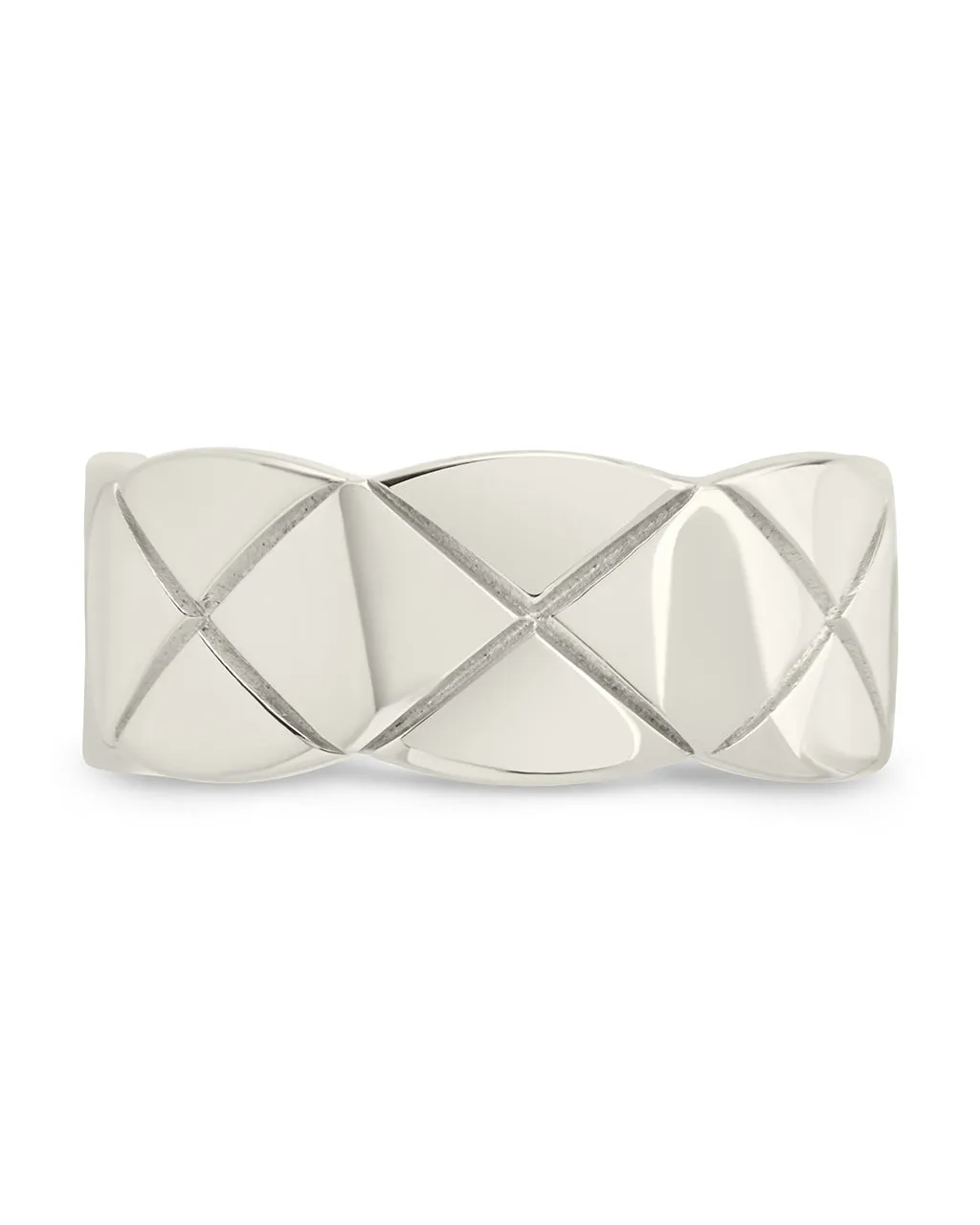 Sterling Silver Audrey Quilted Textured Ring