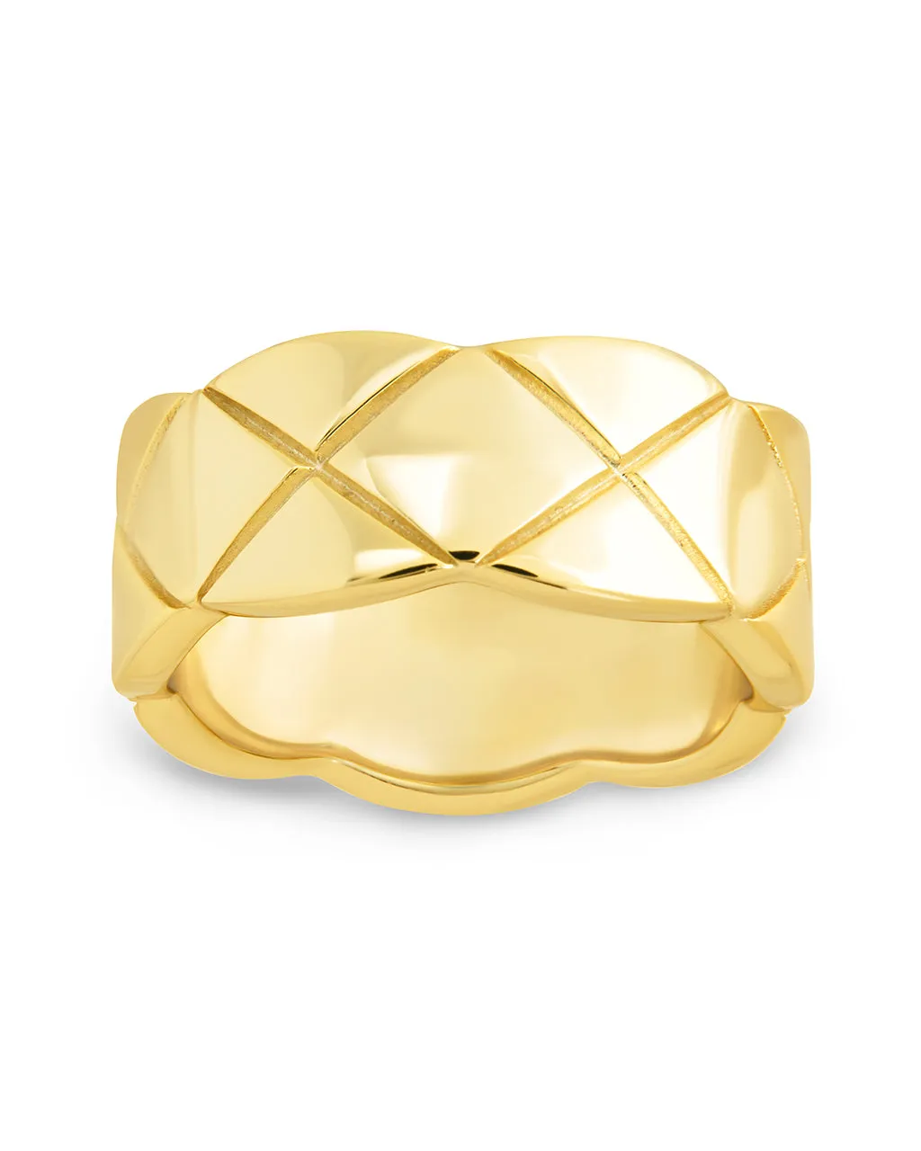 Sterling Silver Audrey Quilted Textured Ring