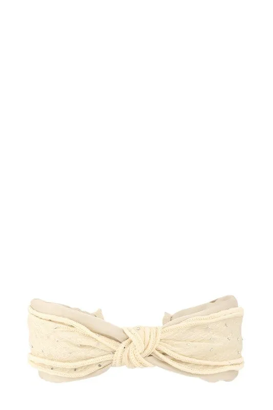 Stone Studded Mid Knot Headband