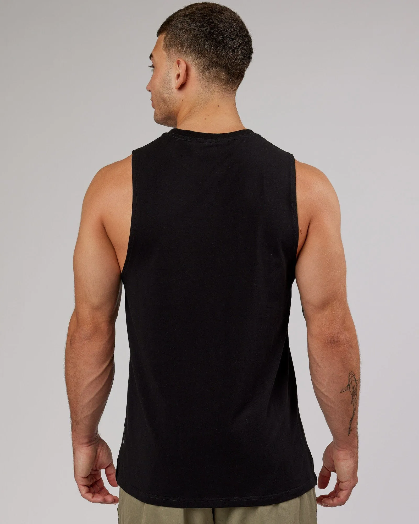 Strength FLXCotton Training Fit Tank - Black-White