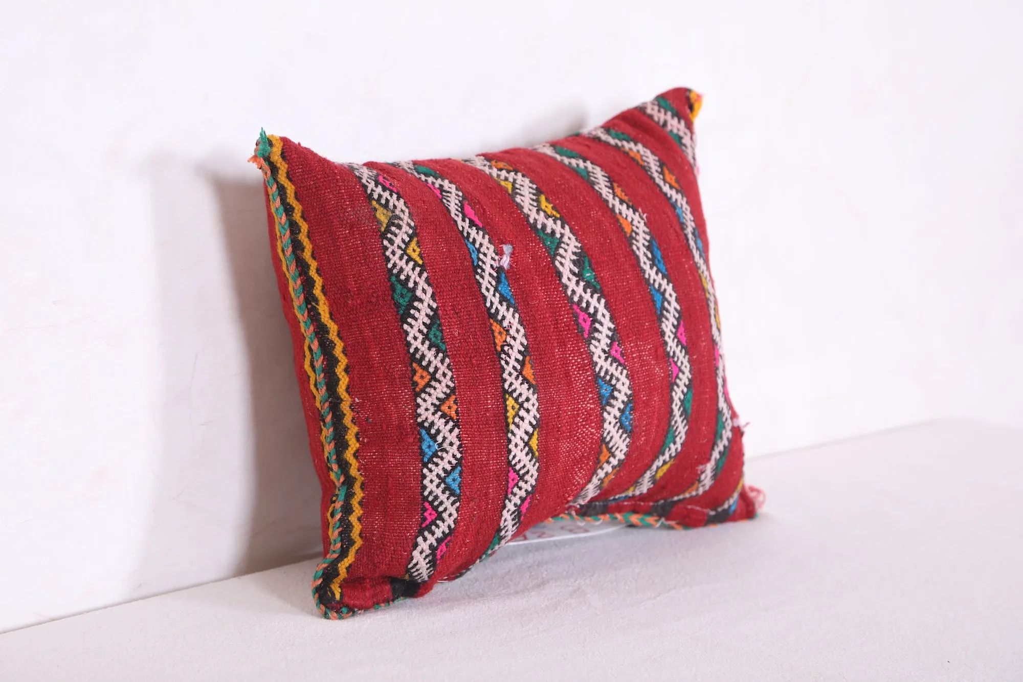 Striped Moroccan Rug Pillow 10.6 INCHES X 13.7 INCHES
