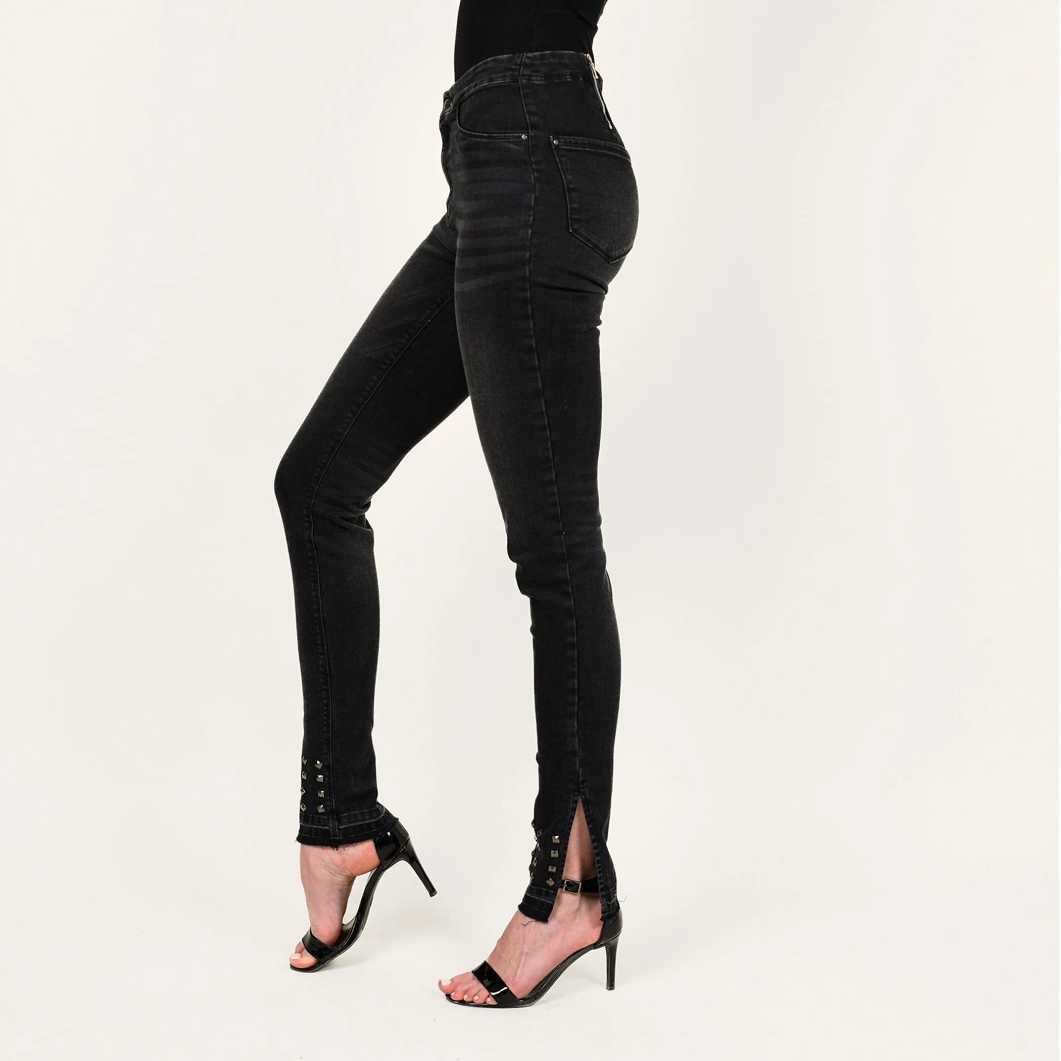 Studded Leg Skinny