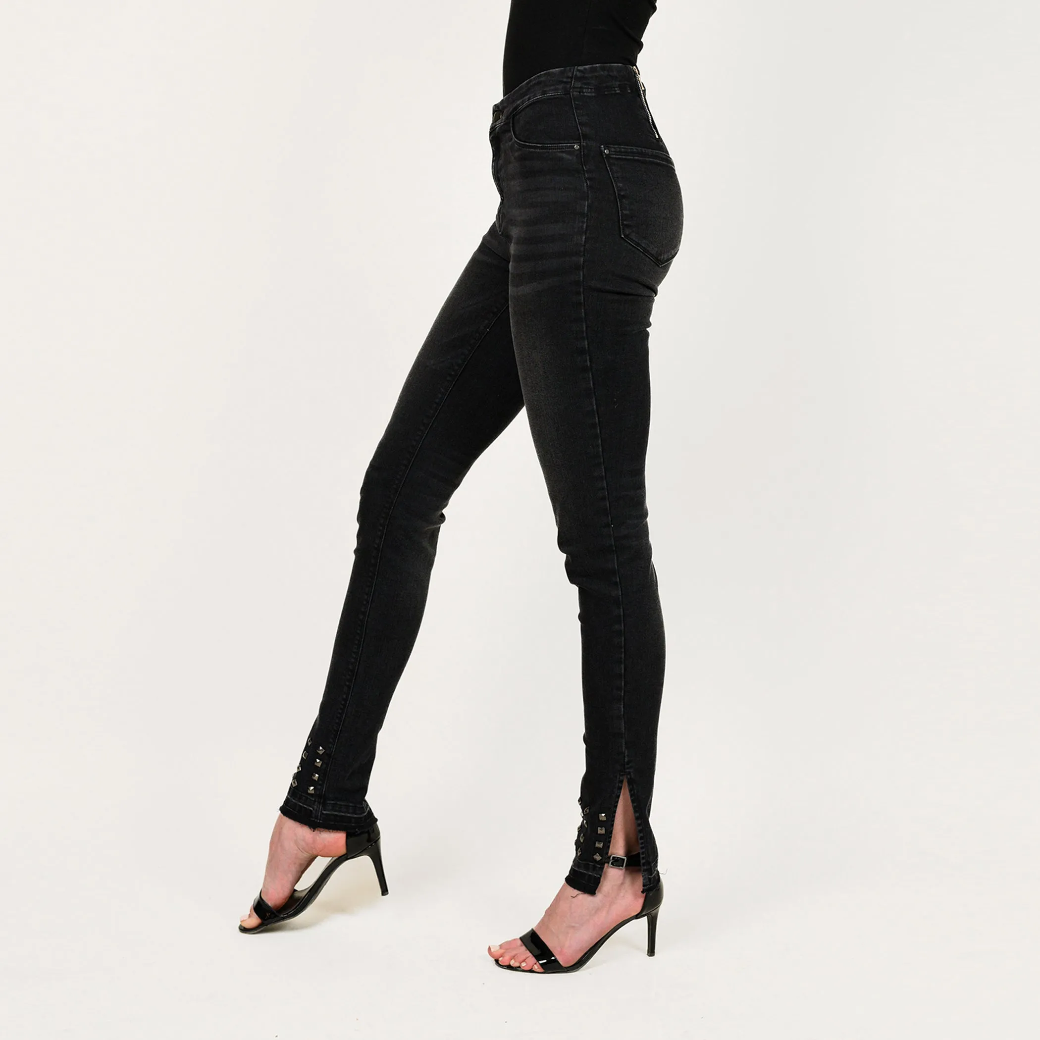 Studded Leg Skinny