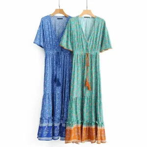 Summer Print Bohemian Dress