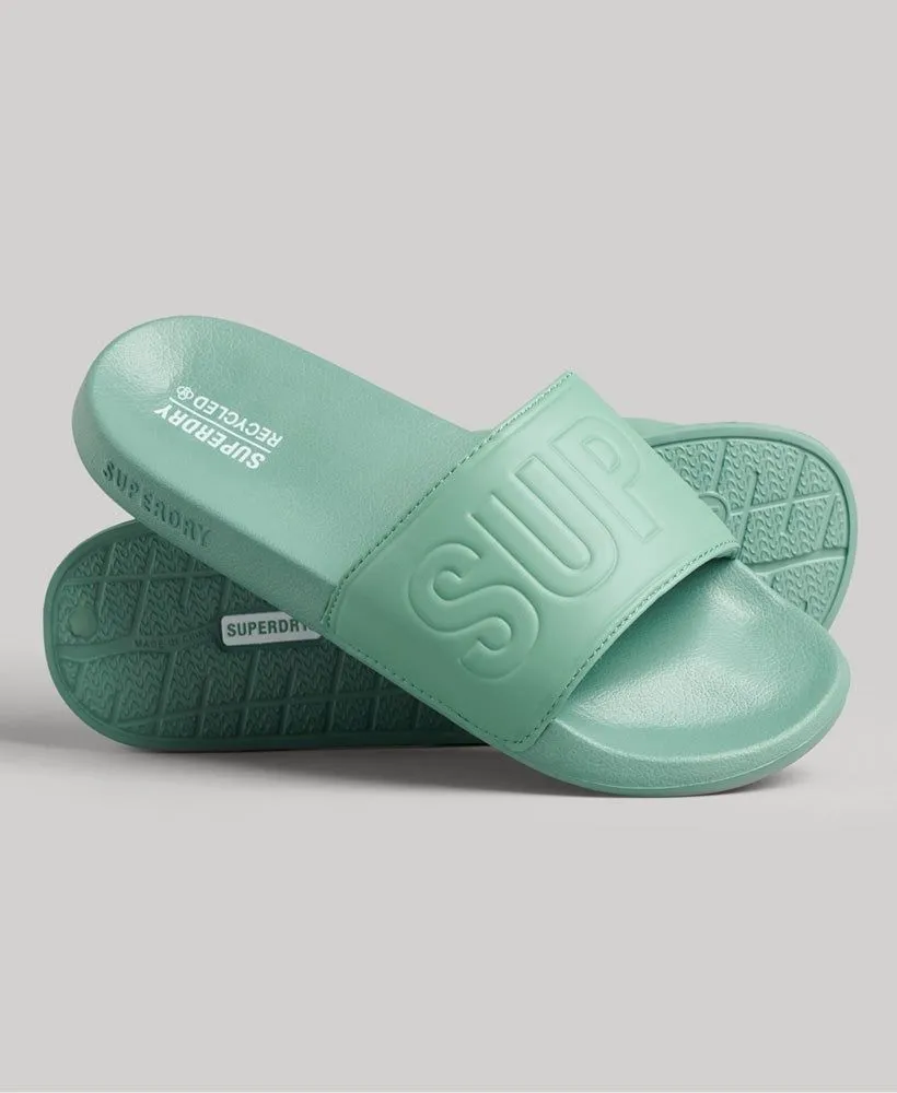 SUPERDRY Code Core Pool Sliders - Granite Green