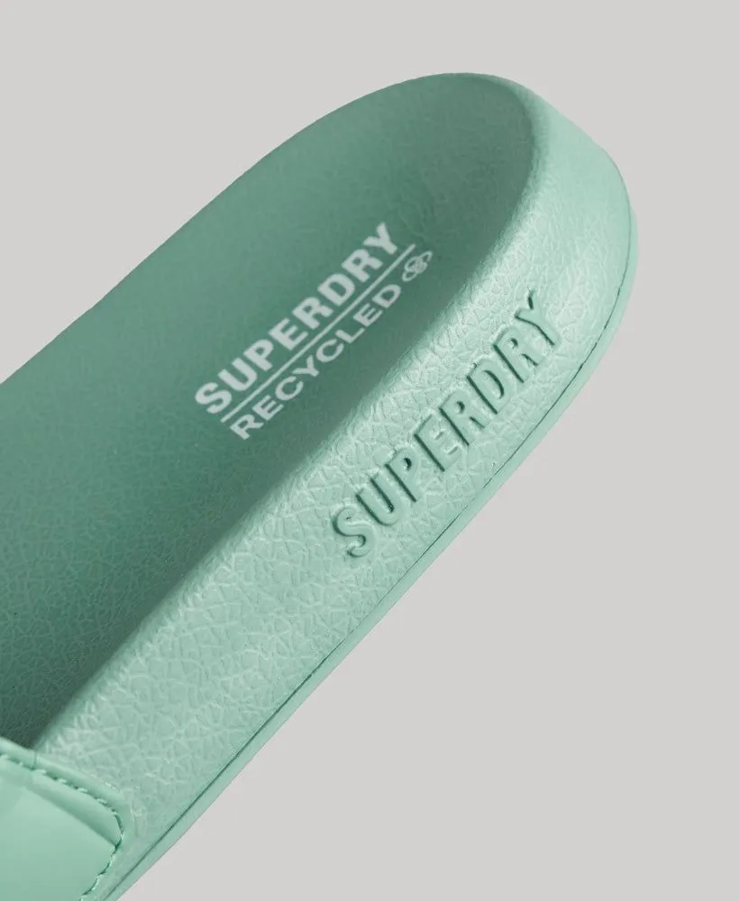 SUPERDRY Code Core Pool Sliders - Granite Green