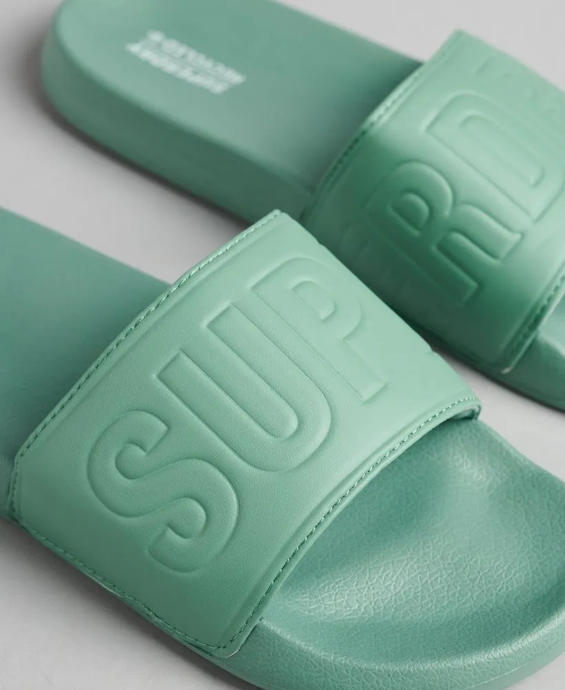 SUPERDRY Code Core Pool Sliders - Granite Green