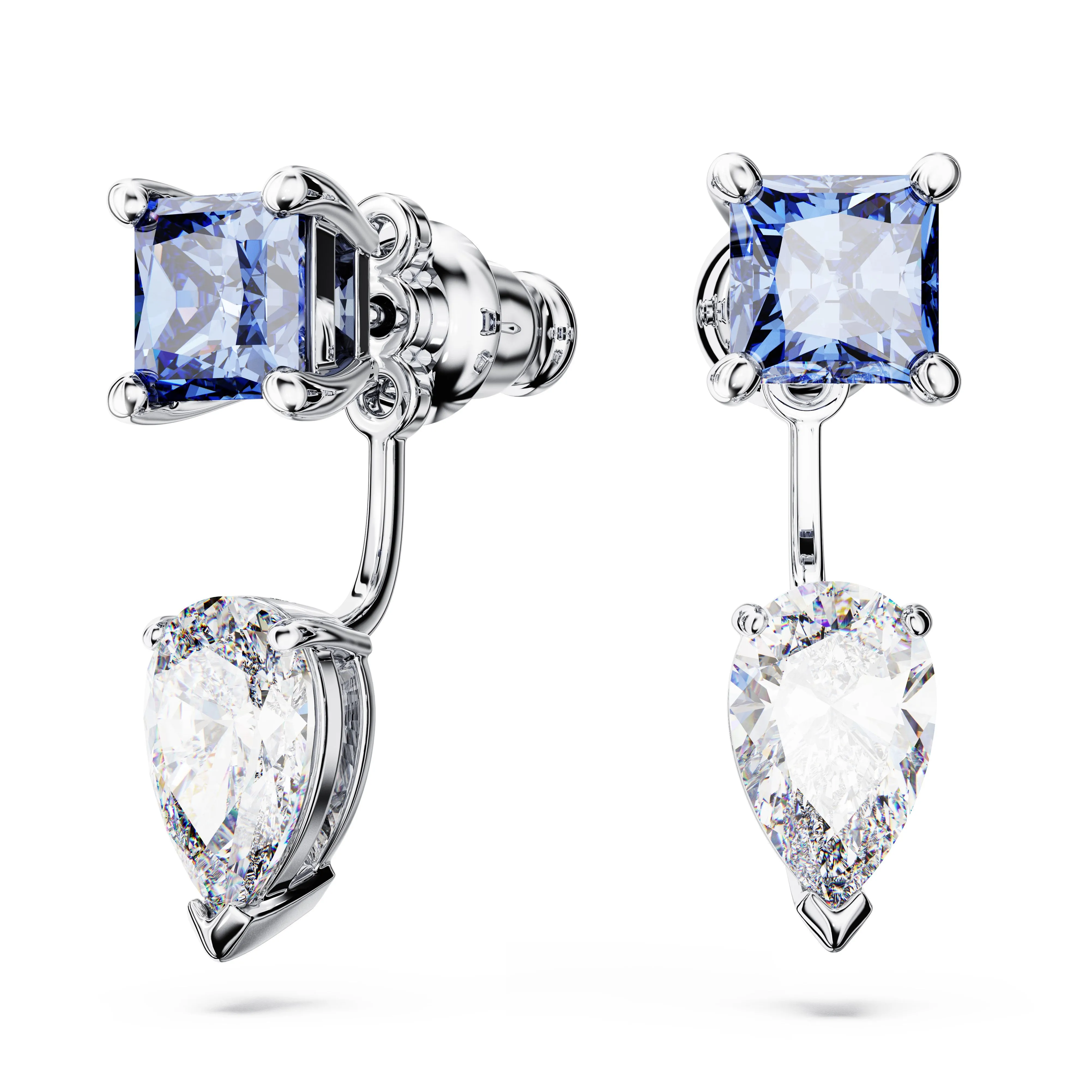 Swarovski Mesmera Rhodium Blue Detatachable Earring Jackets
