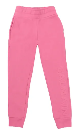 Sweatpants W/ Embossed Logo - Fuchsia