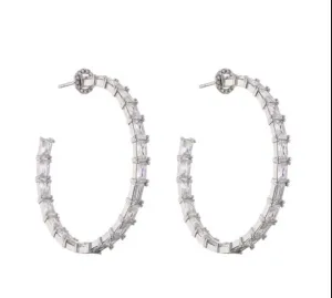 Swinging Baguette Hoop Diamontage™ 4.15 Carat Earrings
