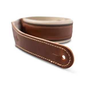 Taylor Renaissance 2.5Inch Leather Guitar Strap, Medium Brown