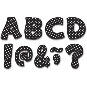 Teacher Created Resources Black/Dots 3" Magnet Letters