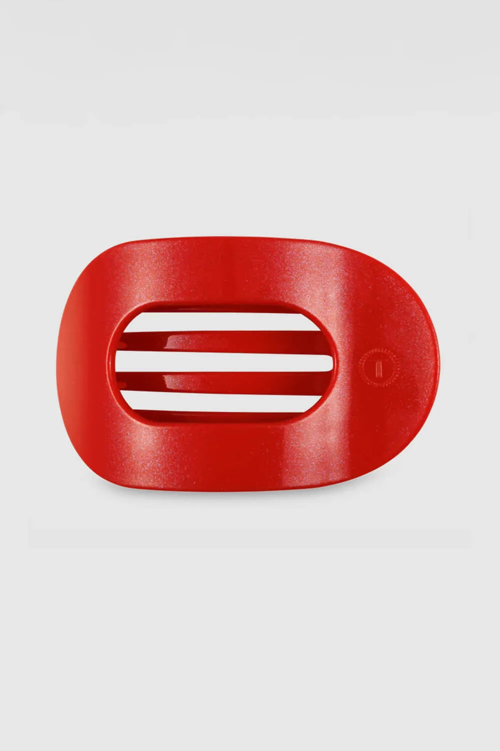 Teleties Large Flat Round Hair Clip in Rudolph Red | TT-FCL01-110