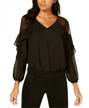 Thalia Sodi Women's Flounce Trim Studded Blouse Top. 100044205