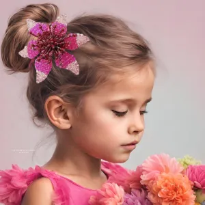 The Fuschia Flower Childs Hair Clip