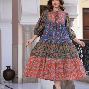 The Jaipur Multicolor Boho Midi