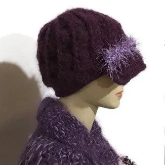 THE MULBERRY ALPACA HAT, crochet beanie, woman's size, stockings stuffer, winter wear, luxury hat