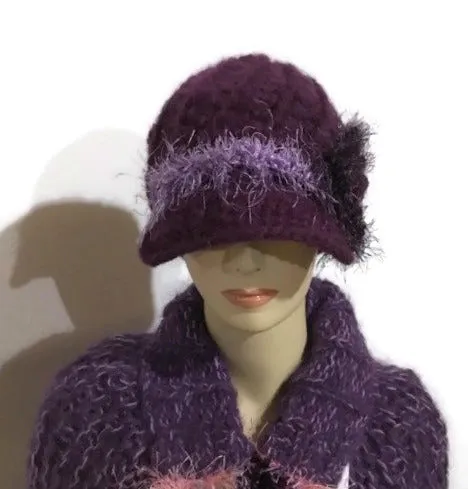 THE MULBERRY ALPACA HAT, crochet beanie, woman's size, stockings stuffer, winter wear, luxury hat