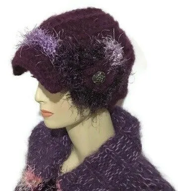 THE MULBERRY ALPACA HAT, crochet beanie, woman's size, stockings stuffer, winter wear, luxury hat