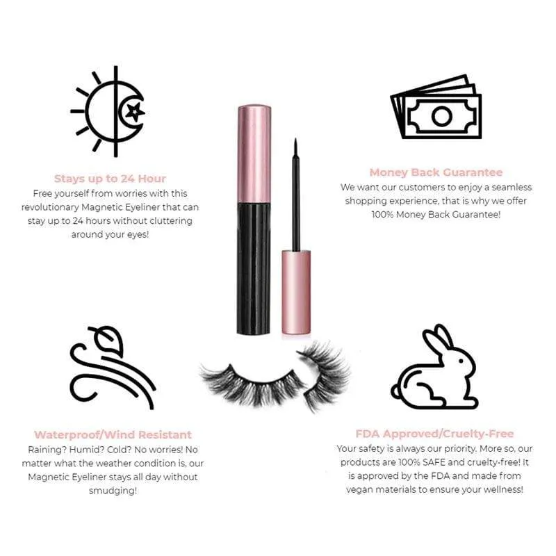 The Venus Lash™ Magnetic Eyelash & Eyeliner Kit (3 Pairs)