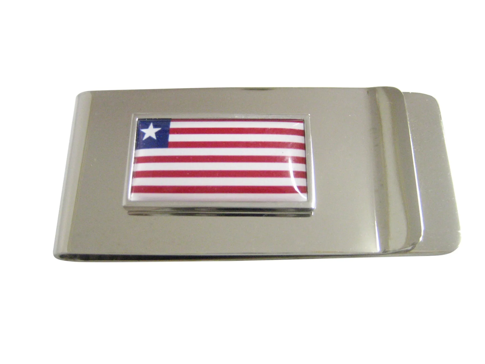 Thin Bordered Liberia Flag Money Clip