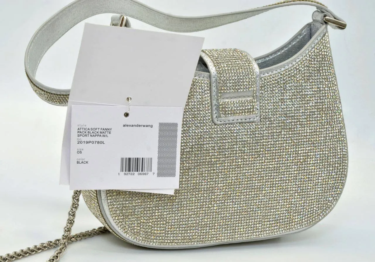 Title: Alexander Wang Silver Crystal-Embellished Shoulder Bag