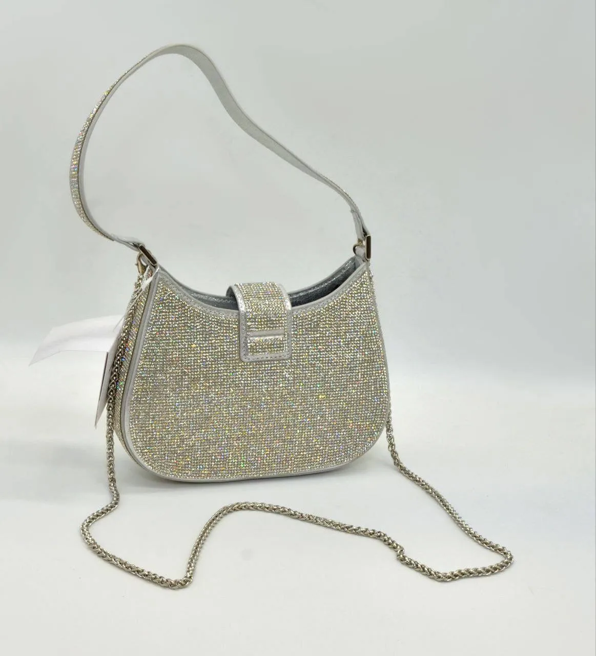 Title: Alexander Wang Silver Crystal-Embellished Shoulder Bag