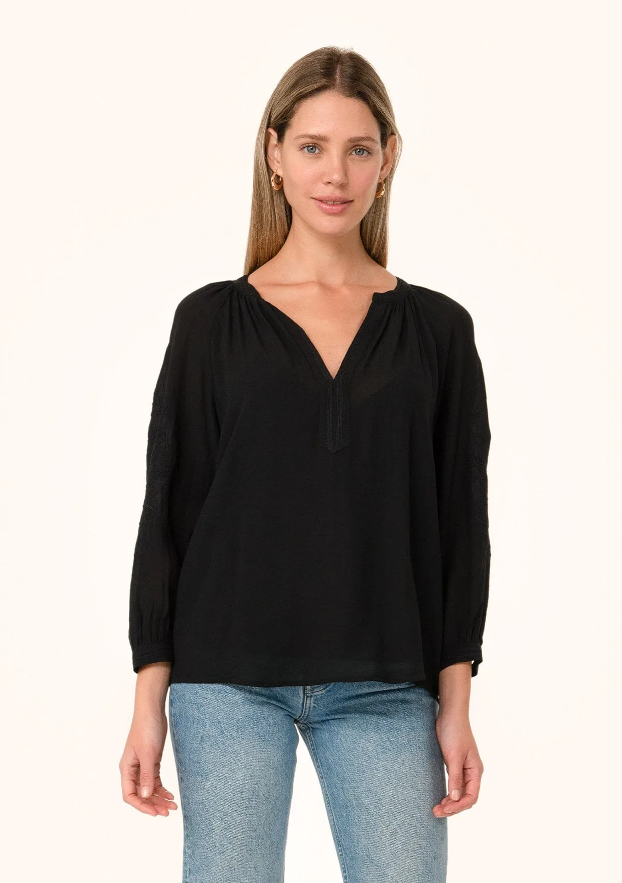 Tobi Embroidered Blouse