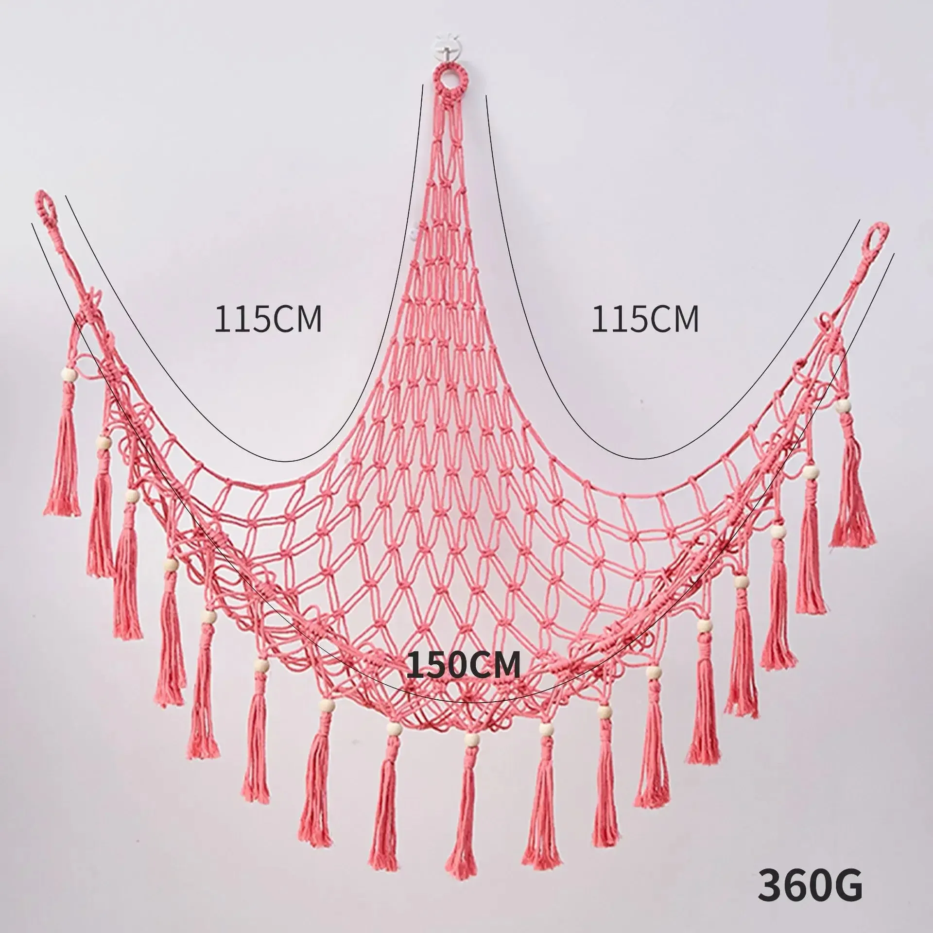 Toy Hammocks Wall Corner Hanging Storage Net Organizer Woven Kids Stuffed Mesh Hammock Baby Animal Rope Hammock Bag Cotton