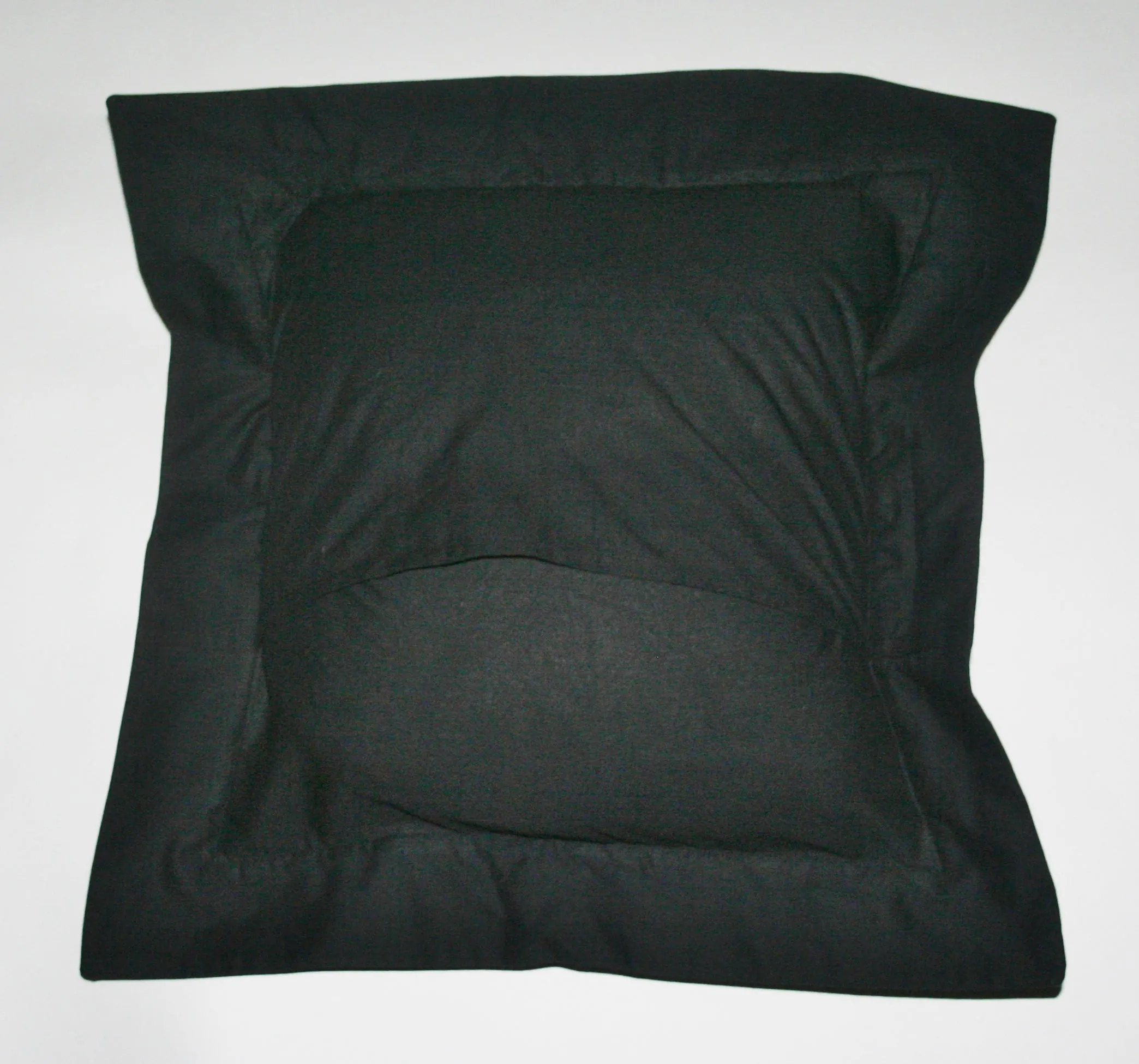 Tribal African Pillow Quilted Bushman Cave Art Pillow Tan and Black 21" X 21"