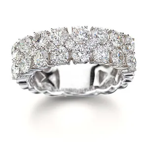 Triple Row Diamond Ring 2.45Ct
