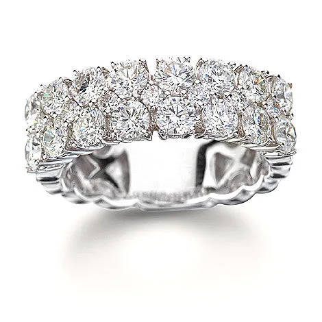 Triple Row Diamond Ring 2.45Ct