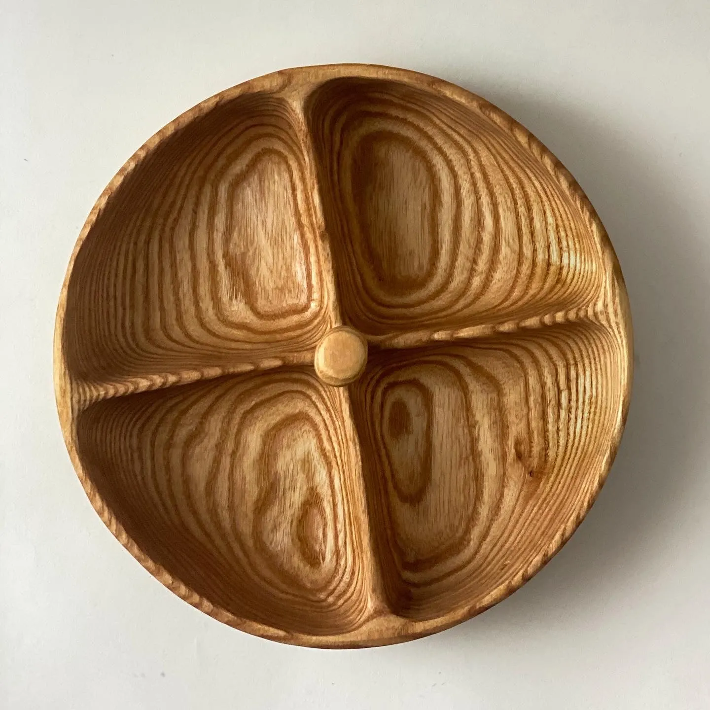 Triple snack bowl ethnic 11"