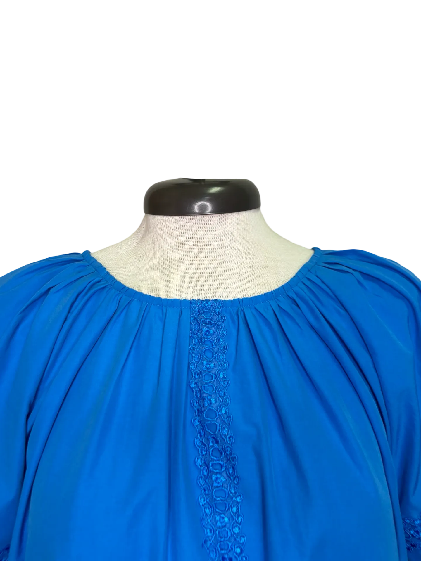 Turquoise Puff Sleeve Dress