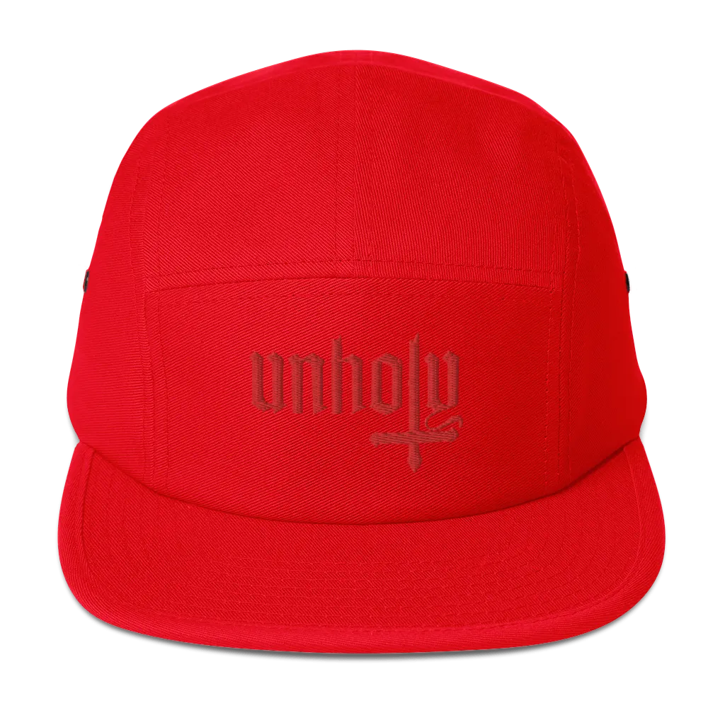 Unholy Embroidered Five Panel Cap