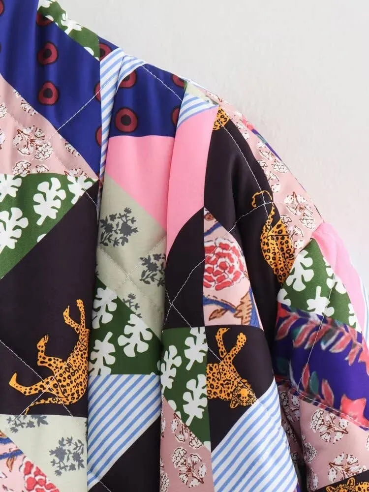 Unique Bohemian Patchwork Quilted Jacket