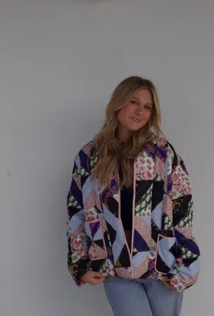 Unique Bohemian Patchwork Quilted Jacket